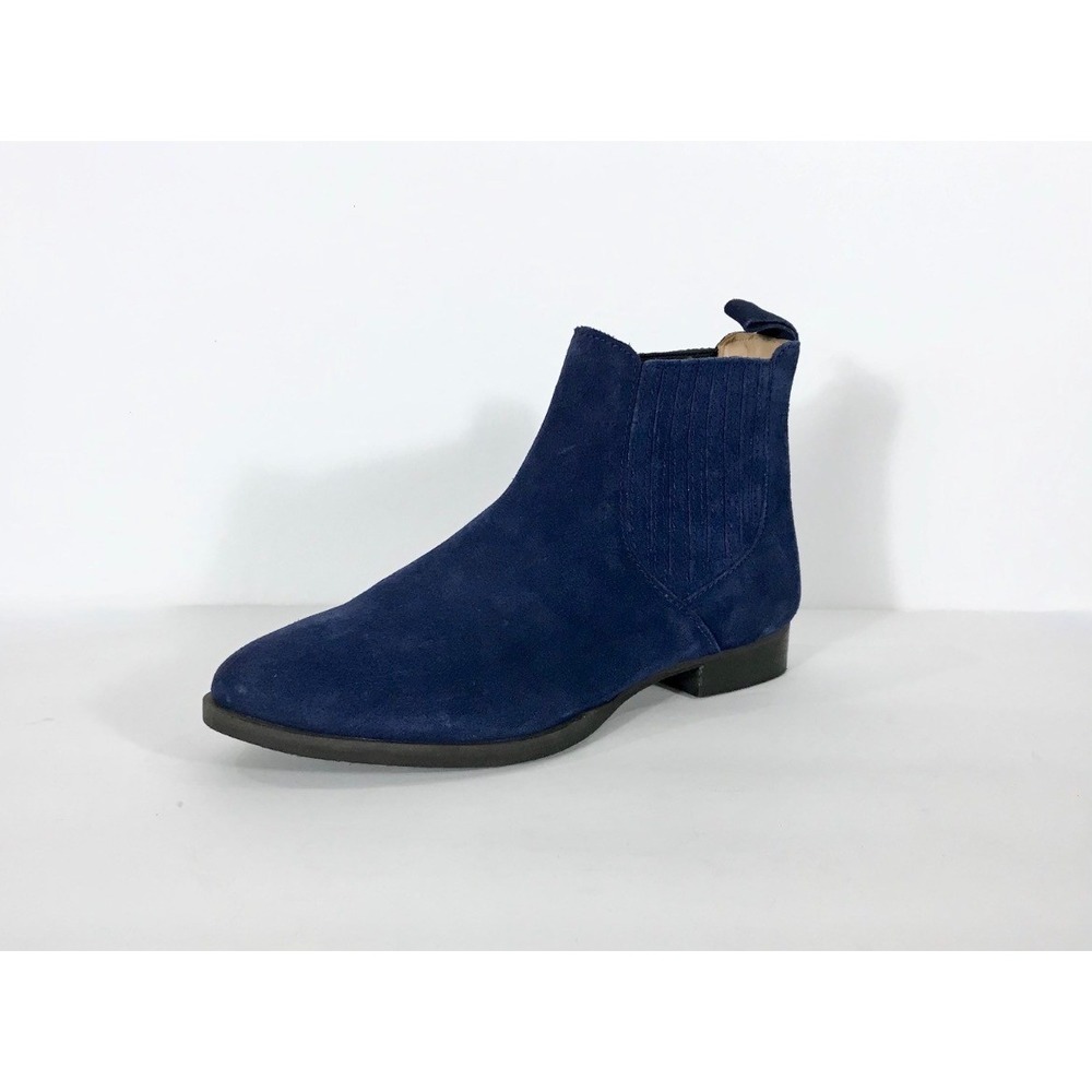 Jack Rogers Pippa Suede Bootie Navy Blue Chelsea Ankle Boots 10